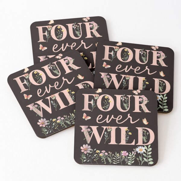 Item preview, Four Ever Wild 4th Birthday Girl Floral Butterfly Wildflower designed and sold by mari-kayden.