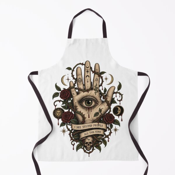 Item preview, I See Stupid People All the Time – Gothic Occult Eye Hand designed and sold by SidTastic .