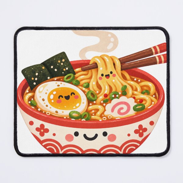 Item preview, Happy Kawaii Ramen Noodle Bowl designed and sold by LongIslandDesgn.