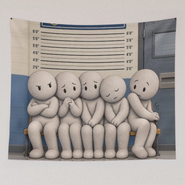 Item preview, Fynky Police Station Waiting Room designed and sold by Qenlo.