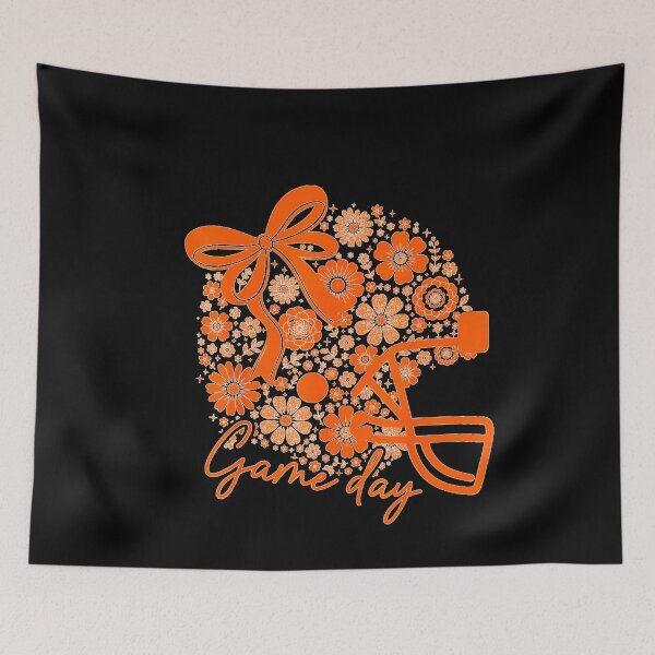 Item preview, Preppy Game Day Football Girly Bow Team Spirit Girls Orange  designed and sold by ObukiLantara.