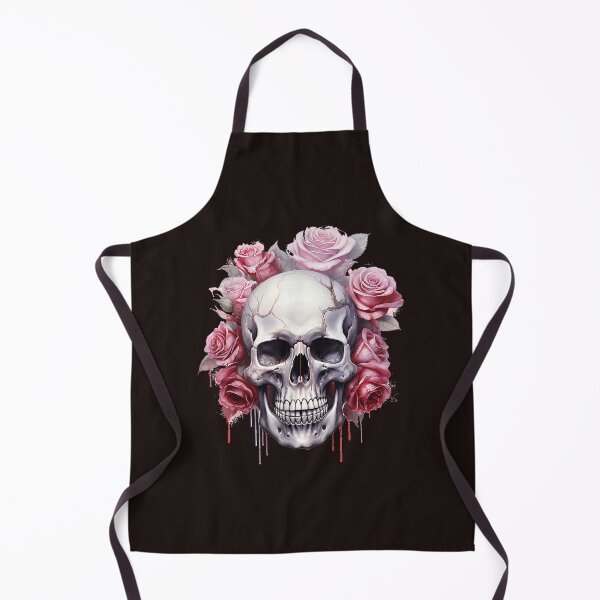 Item preview, Skull Roses Pink Floral Painting Pastel Goth Aesthetic designed and sold by mari-kayden.