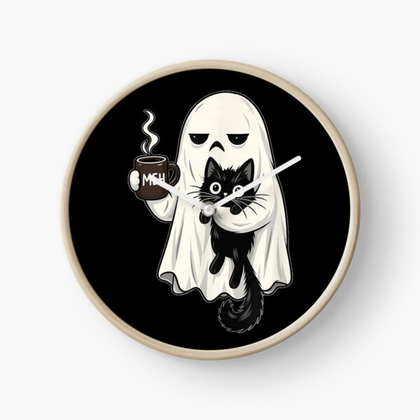 Item preview, Meh Moody Ghost with Black Cat Coffee Halloween Men Women designed and sold by DuneHaicna.