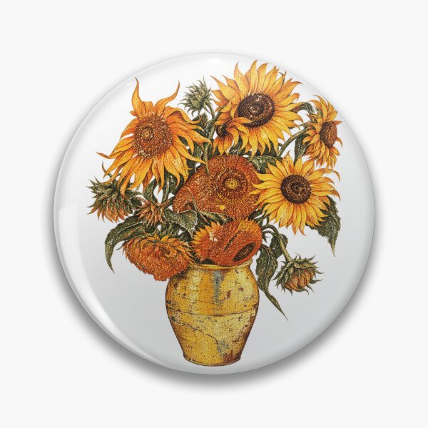 Item preview, Van Gogh Sunflowers Vintage Yellow Flowers Art Painting designed and sold by AnnieGreene1.