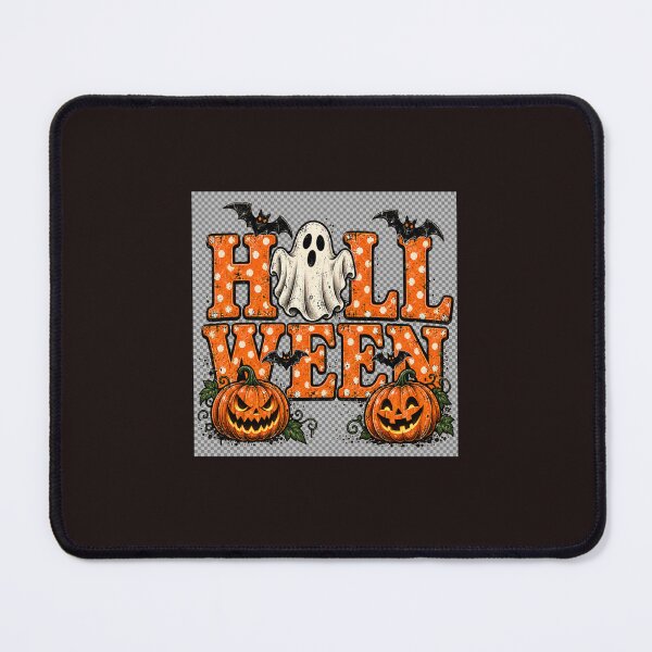 Item preview, Retro Halloween Ghost Jack O Lantern Pumpkin Bats Polka Dot designed and sold by mari-kayden.