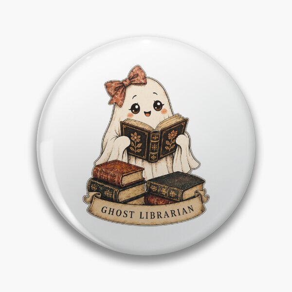 Item preview, Cute Ghost Librarian Reading Vintage Books Spooktober designed and sold by YAWO-PAE.