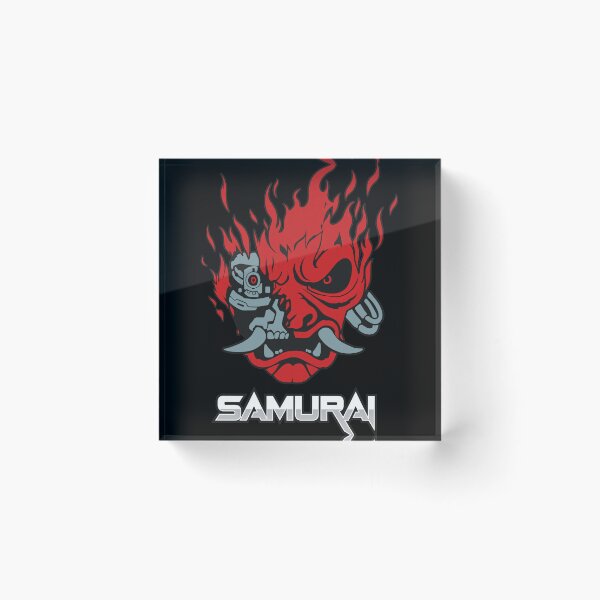 Item preview, Cyberpunk Oni Mask Samurai Flame  Art designed and sold by Kayliietrichdgg.