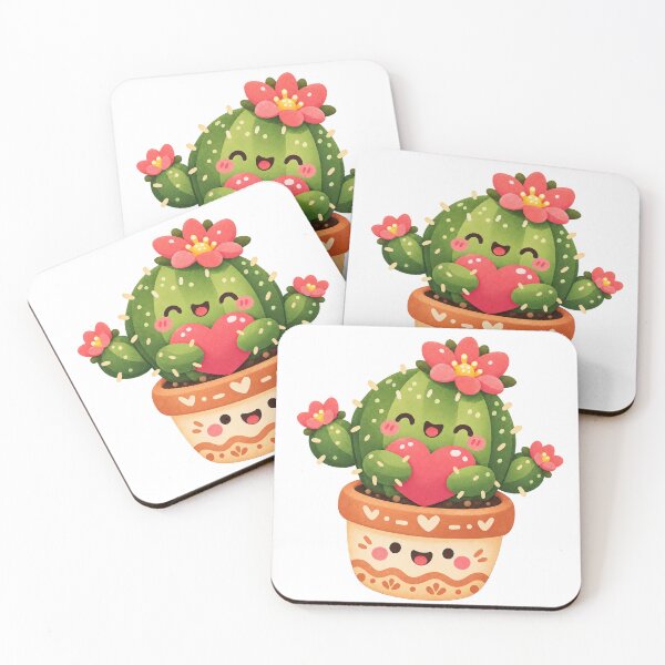 Item preview, Cute cactus with a heart in a flower pot designed and sold by LongIslandDesgn.