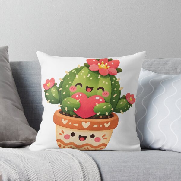 Item preview, Cute cactus with a heart in a flower pot designed and sold by LongIslandDesgn.