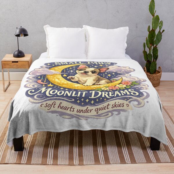 Item preview, Small Paws Moonlit Dreams Cute French Bulldog Celestial Puppy Art Design designed and sold by inkoutninja.
