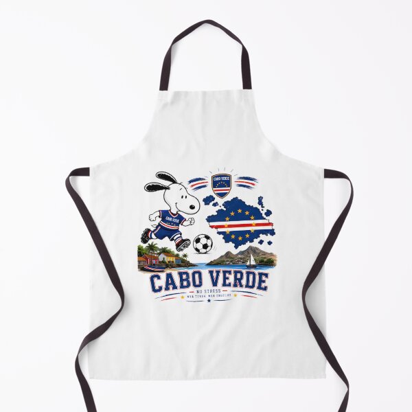 Item preview, Snoopy Playing Soccer Supporting Cabo Verde Team World Cup Design designed and sold by wallflower2war.