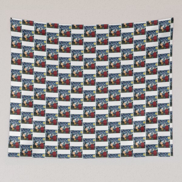 Item preview, Snoopy Kissing Charlie Brown Under a Starry Night Sky Cute Friendship Illustration designed and sold by wallflower2war.