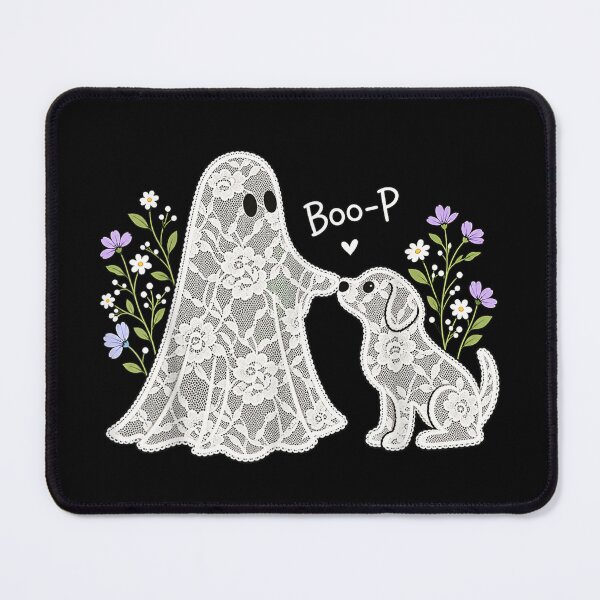 Item preview, Boo-P Floral Ghost and Dog Halloween Boop Humor Design designed and sold by DuneHaicna.