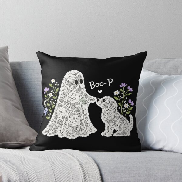 Item preview, Boo-P Floral Ghost and Dog Halloween Boop Humor Design designed and sold by DuneHaicna.