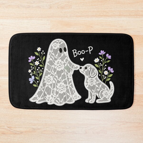 Item preview, Boo-P Floral Ghost and Dog Halloween Boop Humor Design designed and sold by DuneHaicna.