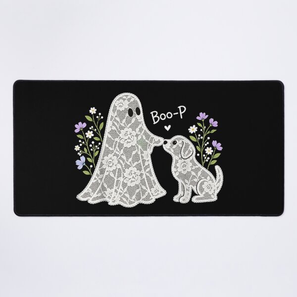 Item preview, Boo-P Floral Ghost and Dog Halloween Boop Humor Design designed and sold by DuneHaicna.