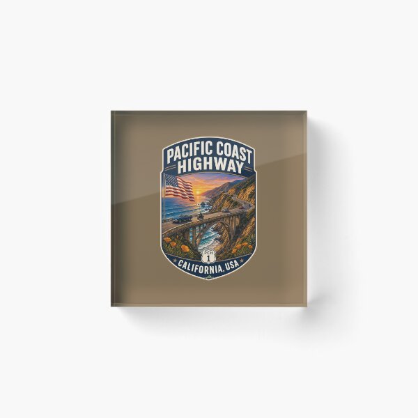 Item preview, Pacific Coast Highway California USA Sticker TShirt 01 designed and sold by OuterShellUK.