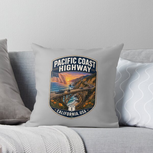 Item preview, Pacific Coast Highway California USA Sticker TShirt 01 designed and sold by OuterShellUK.