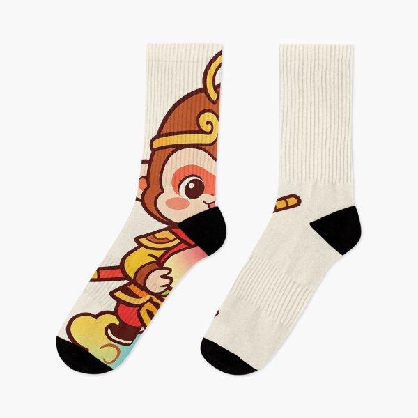Aperçu de l'œuvre Cute Sun Wukong Holding Peach créée et vendue par DigArtis.
