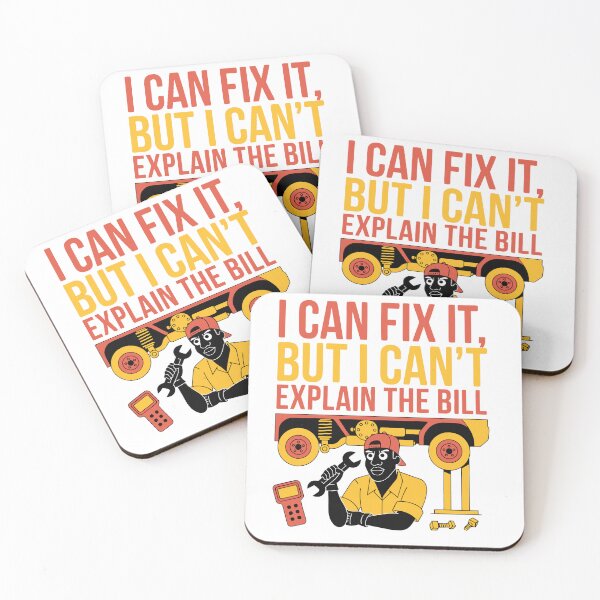 Item preview, I Can Fix It But I Can't Explain the Bill Mechanic Humor designed and sold by Design-Pro-21.