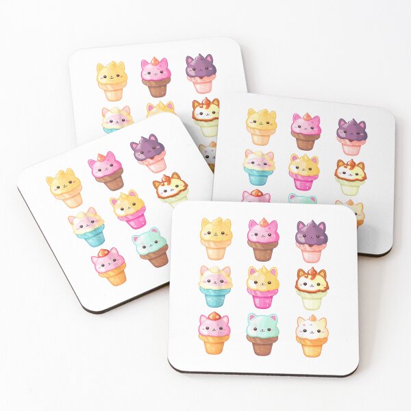 Item preview, Kawaii Cat Ice Cream Sweets Food Lover T-Shirt designed and sold by gidget-gadget.