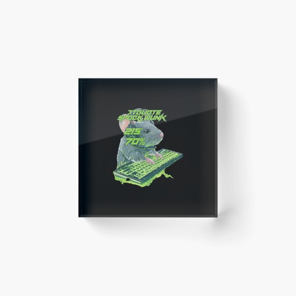 Item preview, Glowing Rodent Gamer Typing On Keyboard designed and sold by Leonelpinkaf.
