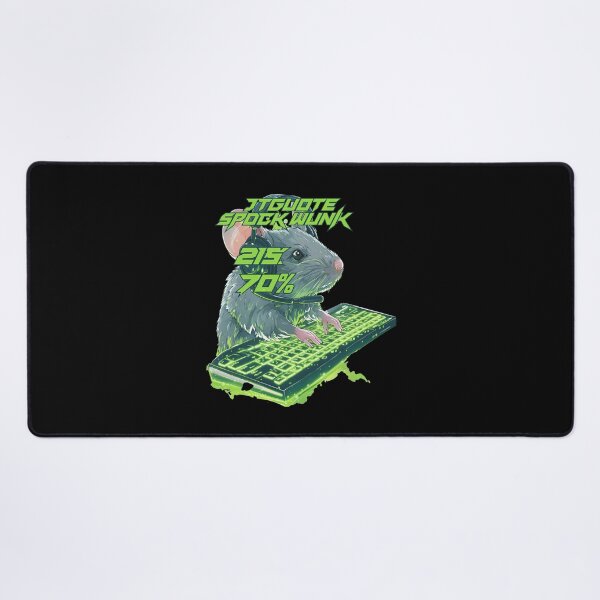 Item preview, Glowing Rodent Gamer Typing On Keyboard designed and sold by Leonelpinkaf.