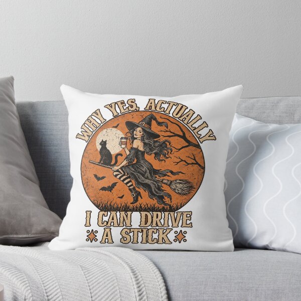 Item preview, Why Yes Actually I Can Drive A Stick Witch Coffee Cat Vintage designed and sold by YAWO-PAE.