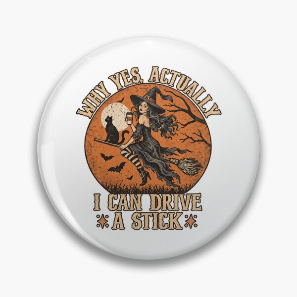 Item preview, Why Yes Actually I Can Drive A Stick Witch Coffee Cat Vintage designed and sold by YAWO-PAE.