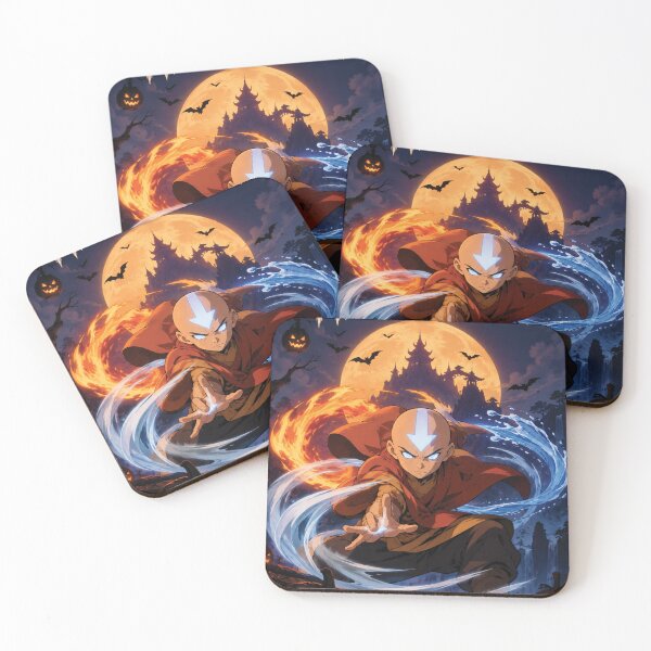 Item preview, Happy Halloween Anime Avatar Elemental Power Poster designed and sold by GSJGROUP.