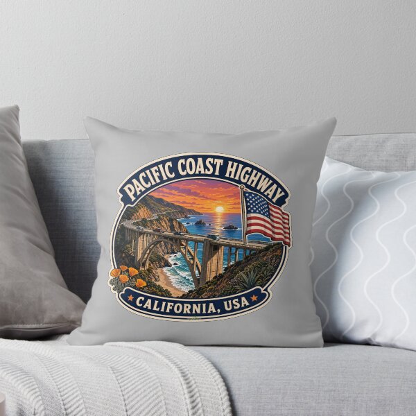Item preview, Pacific Coast Highway California USA Sticker TShirt 03 designed and sold by OuterShellUK.