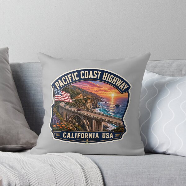 Item preview, Pacific Coast Highway California USA Sticker TShirt 04 designed and sold by OuterShellUK.