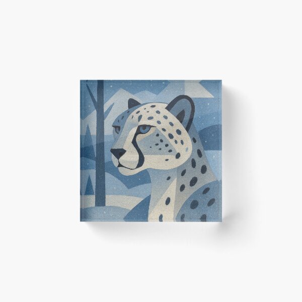 Item preview, Snow leopard - a Geometric illustration. designed and sold by GalleryKauffeld.