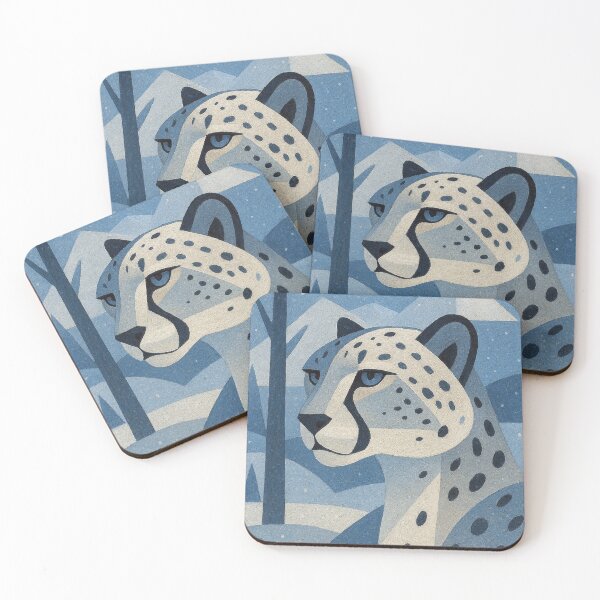 Item preview, Snow leopard - a Geometric illustration. designed and sold by GalleryKauffeld.