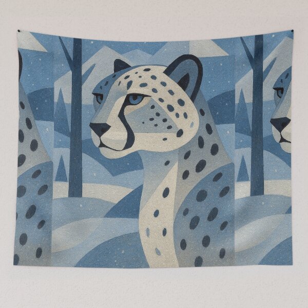 Item preview, Snow leopard - a Geometric illustration. designed and sold by GalleryKauffeld.