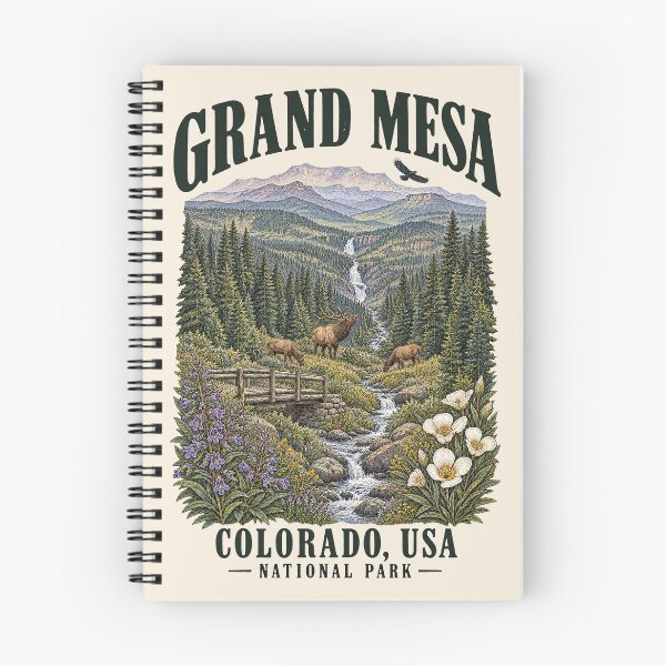 Item preview, Grand Mesa, Colorado, USA [Vintage Illustration] designed and sold by elektronen.