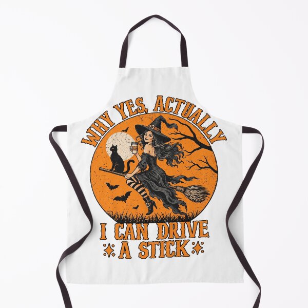 Item preview, Why Yes Actually I Can Drive A Stick Witch Coffee Halloween Graphic designed and sold by YAWO-PAE.