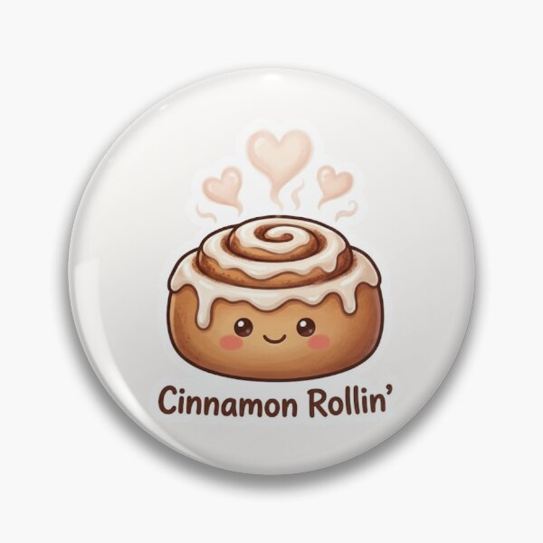Item preview, Cinna‑Mon Rollin’ Cute Cinnamon Roll Sticker designed and sold by Cerys-GS.