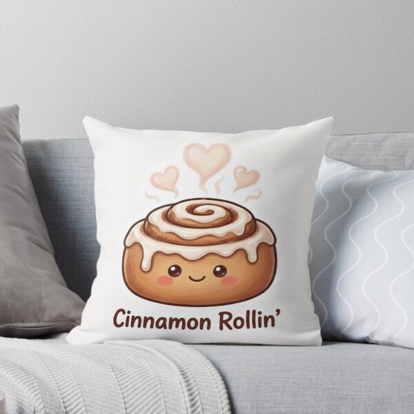 Item preview, Cinna‑Mon Rollin’ Cute Cinnamon Roll Sticker designed and sold by Cerys-GS.