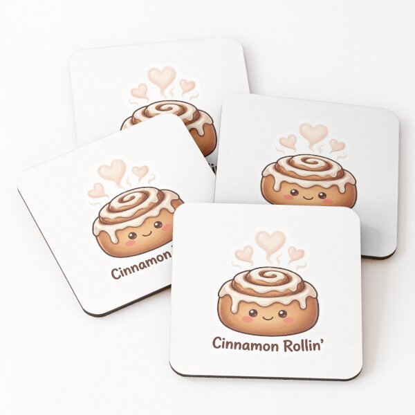 Item preview, Cinna‑Mon Rollin’ Cute Cinnamon Roll Sticker designed and sold by Cerys-GS.