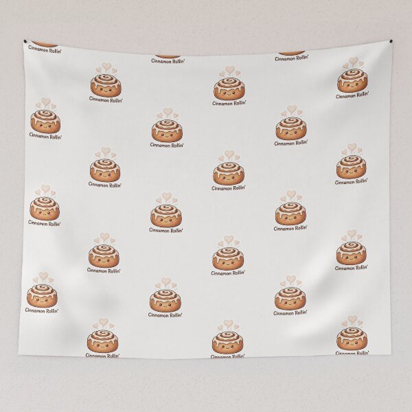 Item preview, Cinna‑Mon Rollin’ Cute Cinnamon Roll Sticker designed and sold by Cerys-GS.