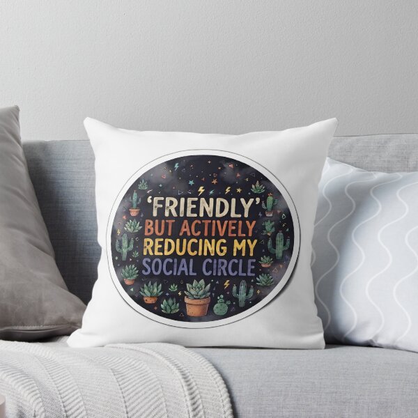 Item preview, Friendly' But Actively Reducing My Social Circle - Funny Introvert Cactus designed and sold by Xeneros.