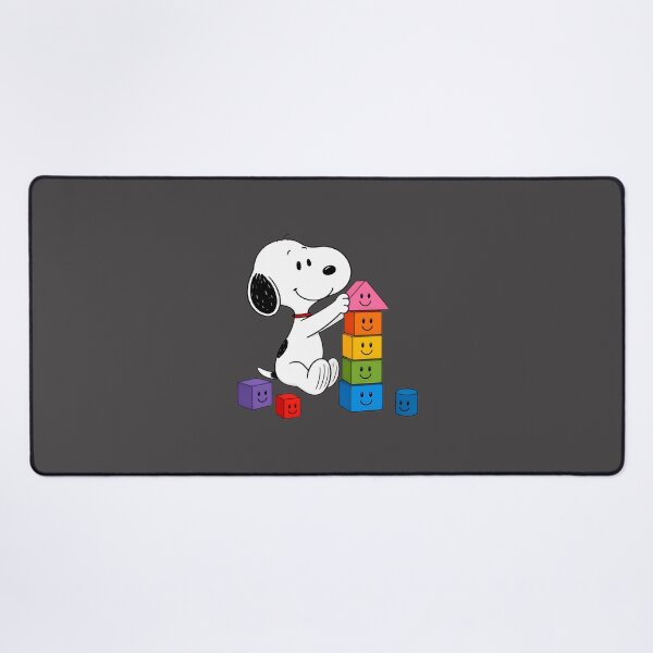 Item preview, Snoopy Playing with Colorful Building Blocks Cute Cartoon Illustration designed and sold by MasonTheGamer.