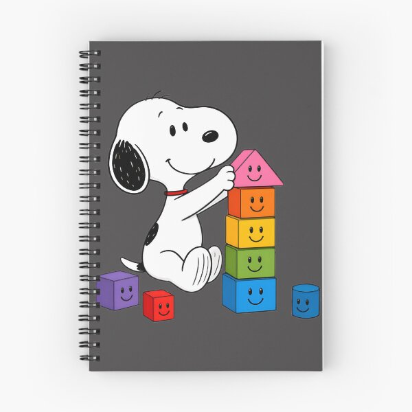 Item preview, Snoopy Playing with Colorful Building Blocks Cute Cartoon Illustration designed and sold by MasonTheGamer.