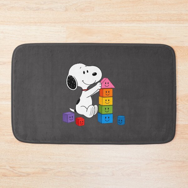 Item preview, Snoopy Playing with Colorful Building Blocks Cute Cartoon Illustration designed and sold by MasonTheGamer.