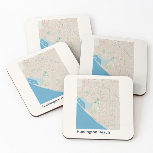 Item preview, Huntington Beach Minimalistic Map Art designed and sold by MapsNerd.