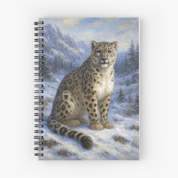 Item preview, Snow Leopard Painting – Majestic Mountain Wildlife Portrait designed and sold by GalleryKauffeld.