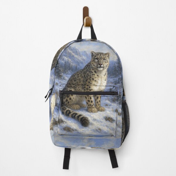 Item preview, Snow Leopard Painting – Majestic Mountain Wildlife Portrait designed and sold by GalleryKauffeld.