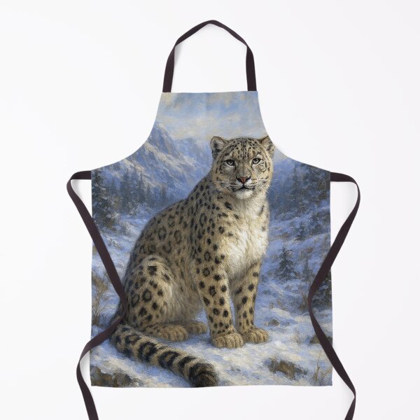 Item preview, Snow Leopard Painting – Majestic Mountain Wildlife Portrait designed and sold by GalleryKauffeld.