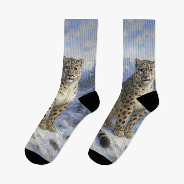 Item preview, Snow Leopard Painting – Majestic Mountain Wildlife Portrait designed and sold by GalleryKauffeld.